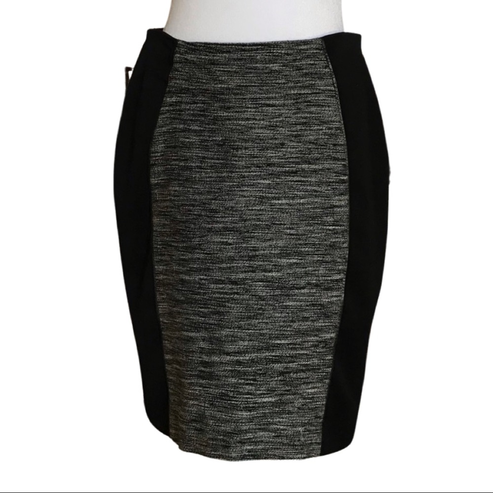 Business to Dinner Skirt faux leather trim
